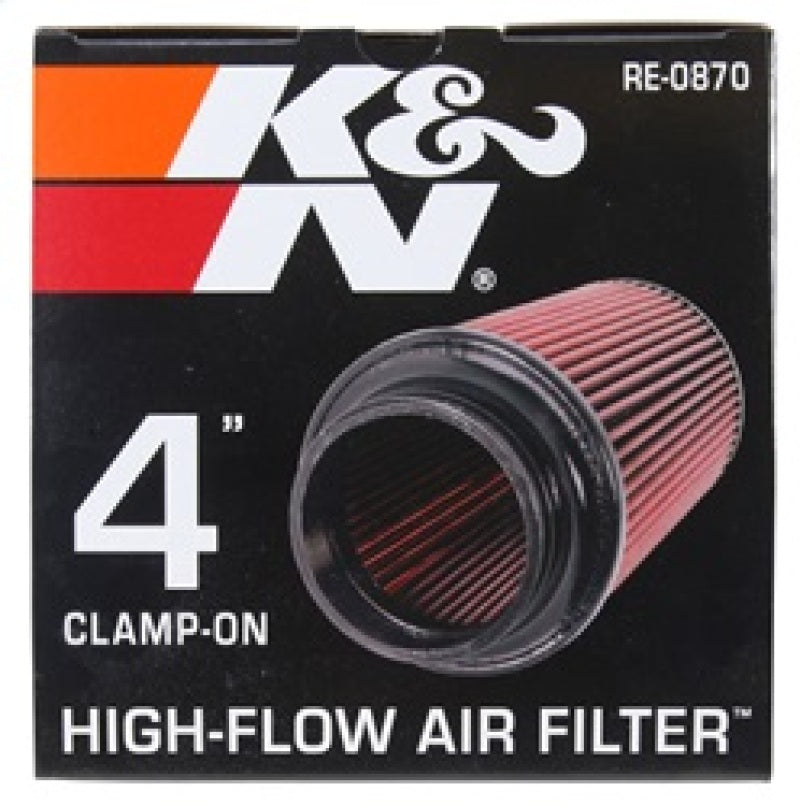 K&N Engineering Air Filters - Universal Fit K&N Universal Rubber Filter 4inch FLG / 6inch OD-B / 4-5/8inch OD-T / 9inch H