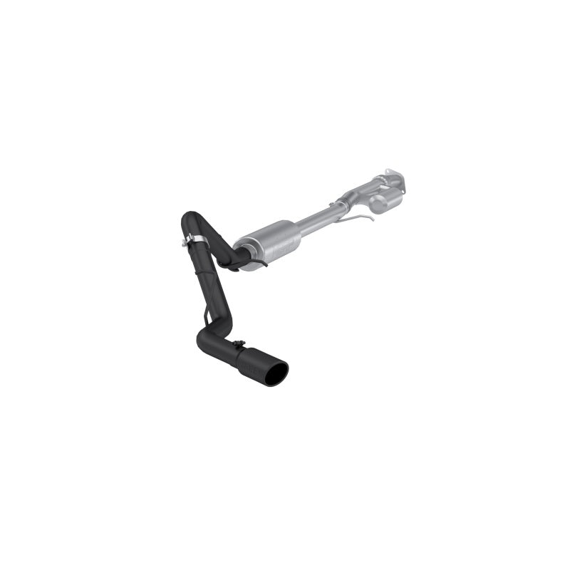 MBRP Catback MBRP 19-24 GM 1500 Silverado/Sierra 2.7L Blk-Coated Alum. Steel 3in Cat-Back Single Side 4in Blk Tip