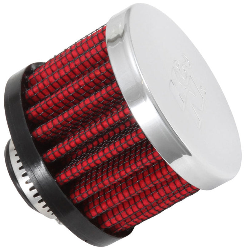 K&N Engineering Air Filters - Universal Fit K&N Clamp On Rubber Base Crankcase Vent Filter 0.5in Flange ID 2in OD 1.5in Height