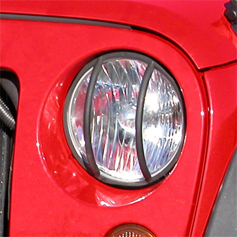 Rugged Ridge Light Covers and Guards Rugged Ridge 07-18 Jeep Wrangler JK Black Headlight Euro Guards