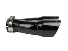 Load image into Gallery viewer, aFe Tips aFe Takeda 2.5in 304 Stainless Steel Clamp-on Exhaust Tip 2.5in Inlet 3in Dual Outlet - Black