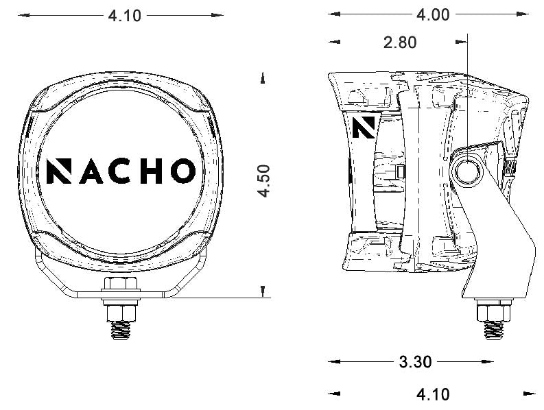 Nacho Offroad Technology NACHO Quatro Spot Flood Combo - Pair