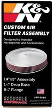 Load image into Gallery viewer, K&amp;N Engineering Air Filters - Direct Fit K&amp;N 14in Red Custom Air Cleaner Assembly - 5.125in ID x 14in OD x 2.75in H x 1.25in Drop Base