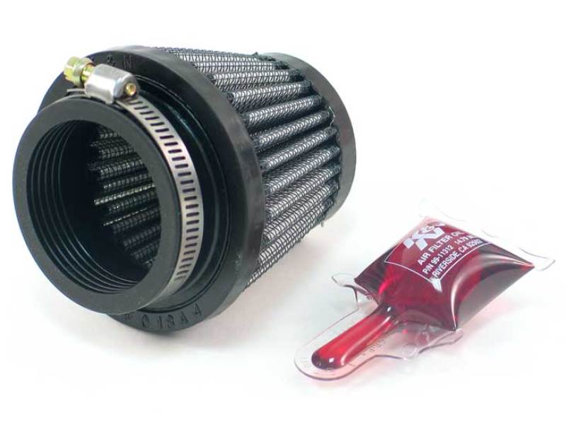 K&N Engineering Air Filters - Universal Fit K&N Filter Universal Rubber Filter 1 3/4 inch Flange 3 inch Base 2 inch Top 2.5 inch Height