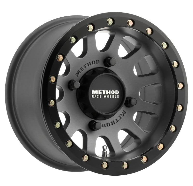 Method Wheels Wheels - Cast Method MR401 UTV Beadlock 15x7 4+3/+13mm Offset 4x136 106mm CB Titanium w/Matte Black Ring Wheel