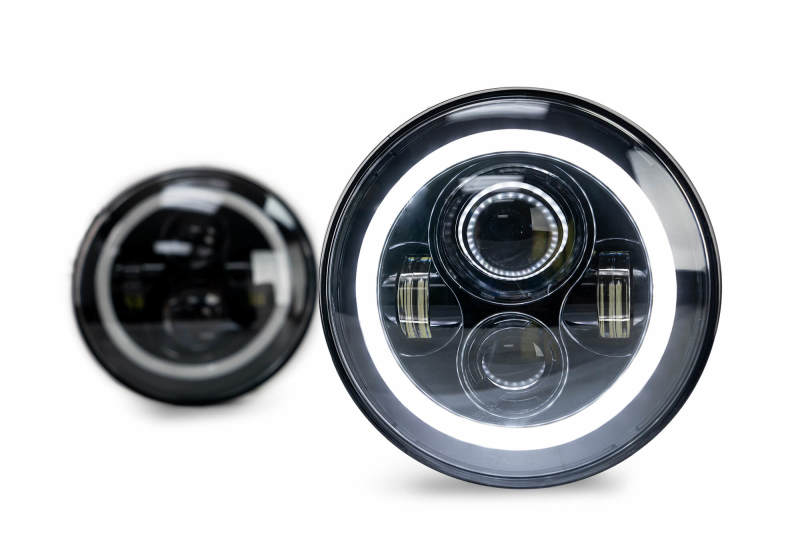 DV8 Offroad Headlights DV8 Offroad 07-18 Jeep Wrangler JK LED Projector Headlights w/ Angel Eyes