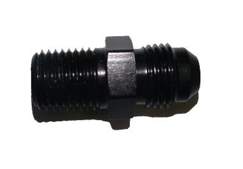 ATP Fittings ATP Black Anodized Adaptor Male/Male Straight -6 Male Flare to 1/4in NPT Male