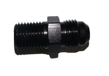 Load image into Gallery viewer, ATP Fittings ATP Black Anodized Adaptor Male/Male Straight -6 Male Flare to 1/4in NPT Male