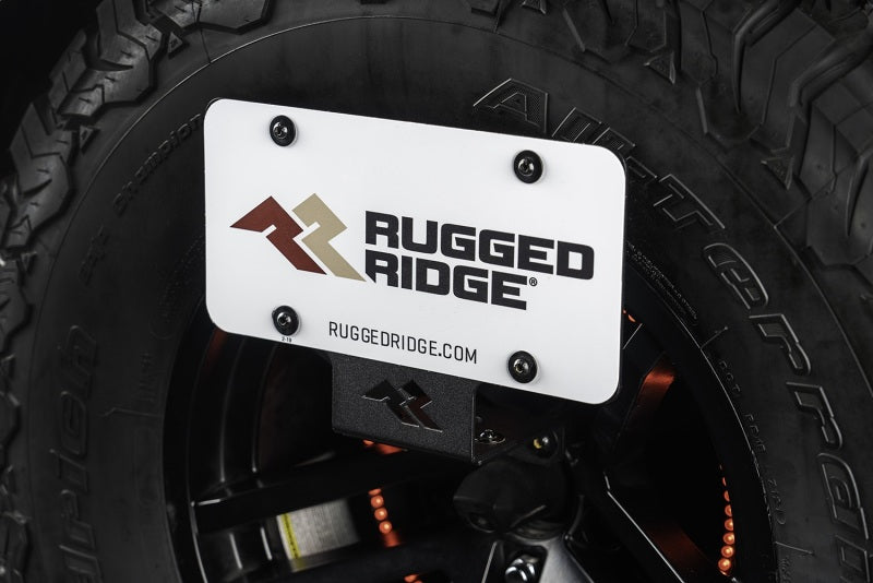 Rugged Ridge Spare Tire Carriers Rugged Ridge Tag Relocation Bracket Rear 18-20 Jeep Wrangler JL
