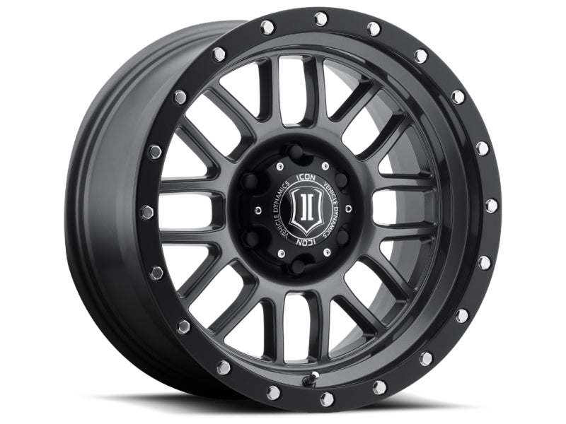 ICON Wheels - Cast ICON Alpha 17x8.5 6x5.5 0mm Offset 4.75in BS 106.1mm Bore Gun Metal Wheel
