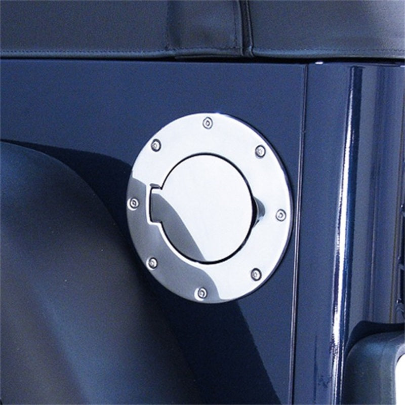 Rugged Ridge Fuel Caps Rugged Ridge 97-06 Jeep Wrangler TJ Stainless Steel Non-Locking Gas Cap Door