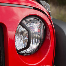 Load image into Gallery viewer, Rugged Ridge Light Covers and Guards Rugged Ridge 07-18 Jeep Wrangler JK/JKU Textured Black Elite Headlight Euro Guards