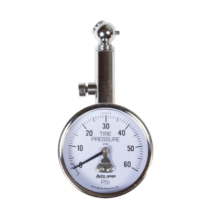 AutoMeter Gauges Autometer 60 PSi Peak/Hold Mechanical Tire Pressure Gauge