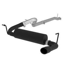 Load image into Gallery viewer, MBRP Catback MBRP 12 Jeep Wrangler/ Rubicon 3.6L Cat Back Single Rear Exit Black Exhaust