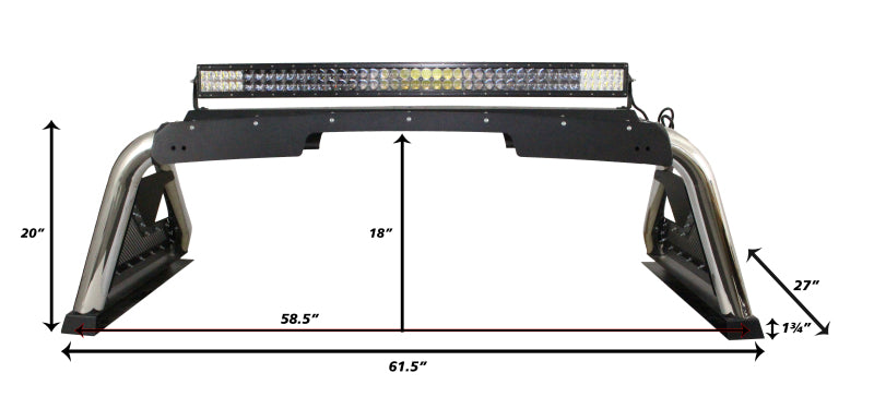 Go Rhino Bed Racks Go Rhino 15-20 Chevrolet Colorado Sport Bar 2.0 (Mid Size) - Tex Blk