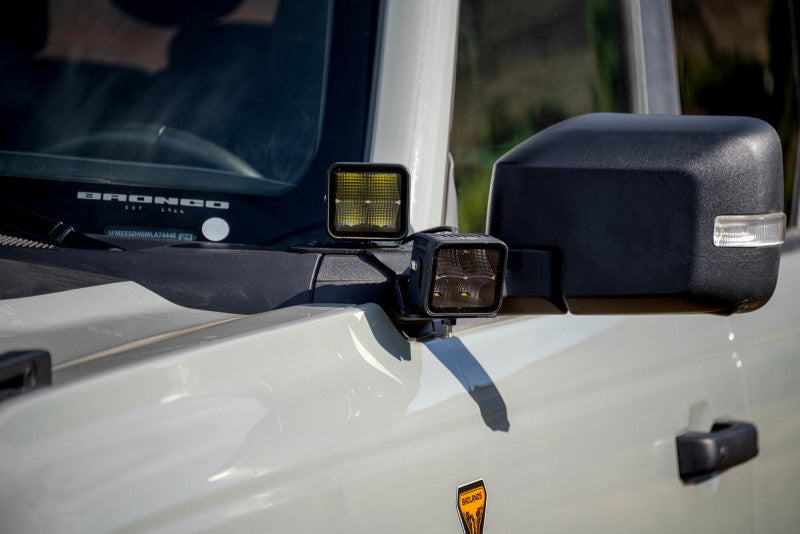 DV8 Offroad Light Mounts DV8 Offroad 2021 Ford Bronco A Pillar Dual Light Pod Drop Mounts