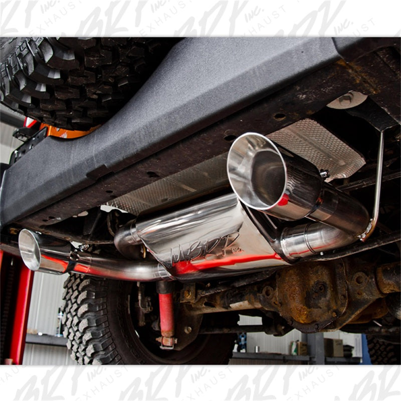 MBRP Catback MBRP 07-14 Jeep Wrangler/Rubicon 3.6L/3.8L V6 Axle-Back Dual Rear Exit T409 Performance Exhuast Sys