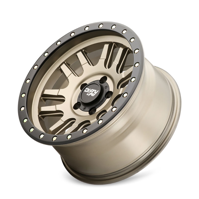 Dirty Life Wheels - Cast Dirty Life 9309 Canyon Pro 17x9/6x139.7 BP/-12mm Offset/106mm Hub Satin Gold Wheel - Beadlock