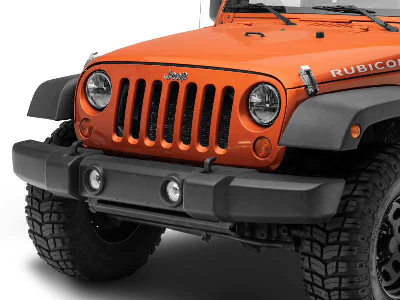 Raxiom Headlights Raxiom 97-18 Jeep Wrangler TJ/JK Axial Series LED Headlights- Black Housing (Clear Lens)