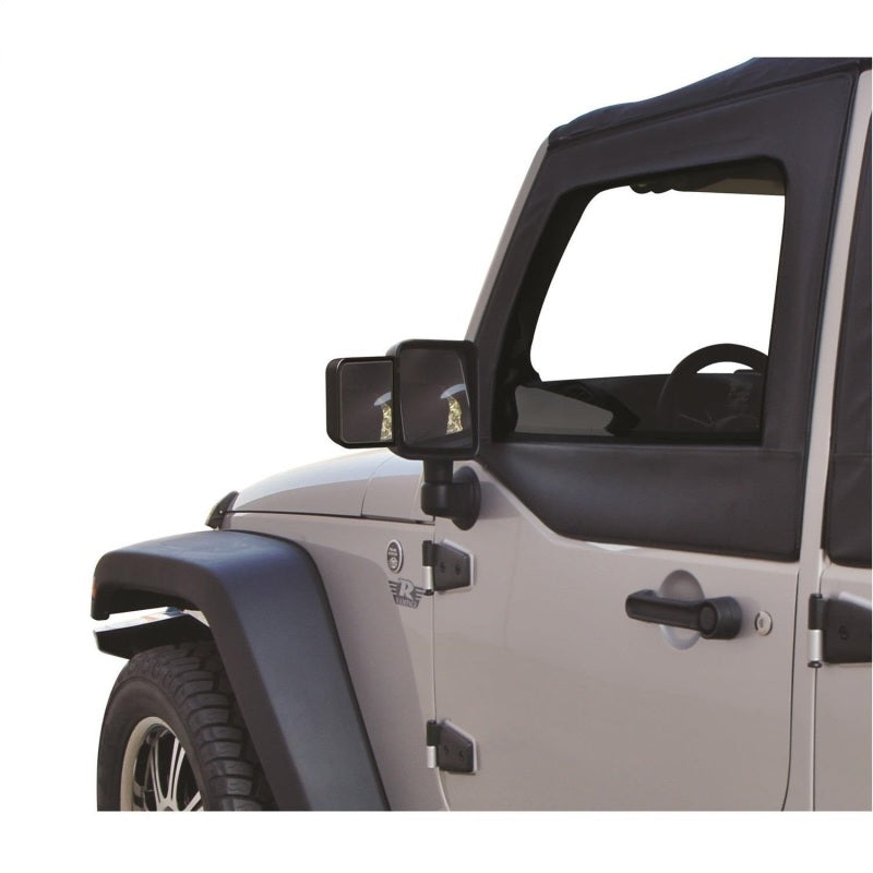 Rampage Side Mirrors Rampage 2007-2018 Jeep Wrangler(JK) Mirror Extensions - Black