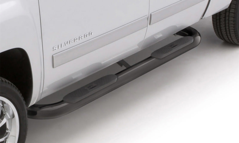 LUND Nerf Bars Lund 97-98 Ford F-150 SuperCab (3Dr) 4in. Oval Curved Steel Nerf Bars - Black