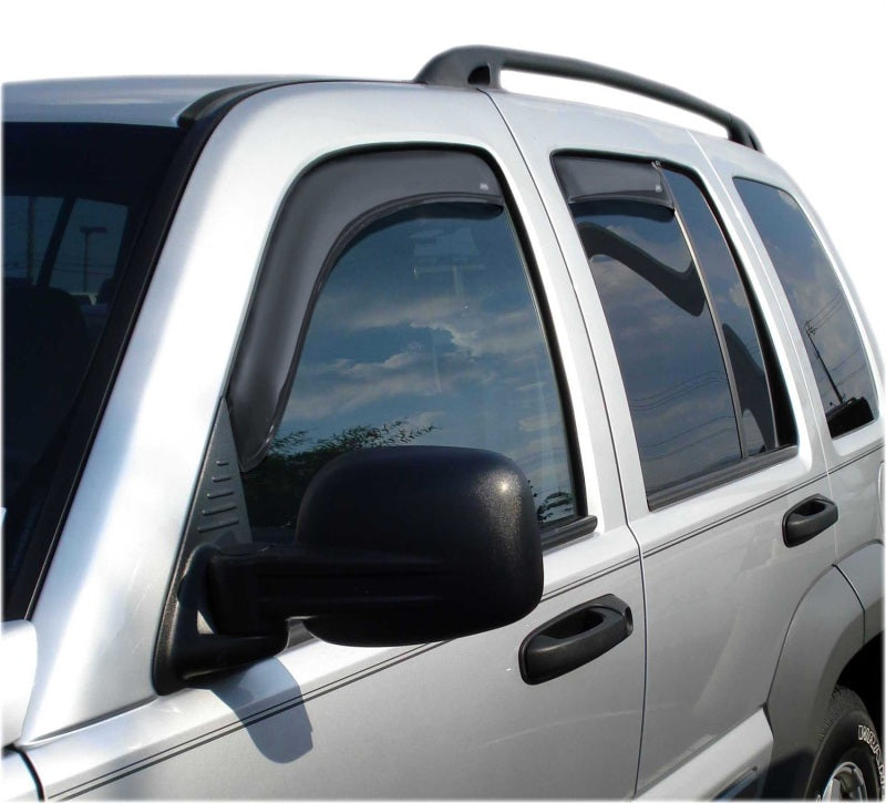 AVS Wind Deflectors AVS 02-07 Jeep Liberty Ventvisor In-Channel Front & Rear Window Deflectors 4pc - Smoke