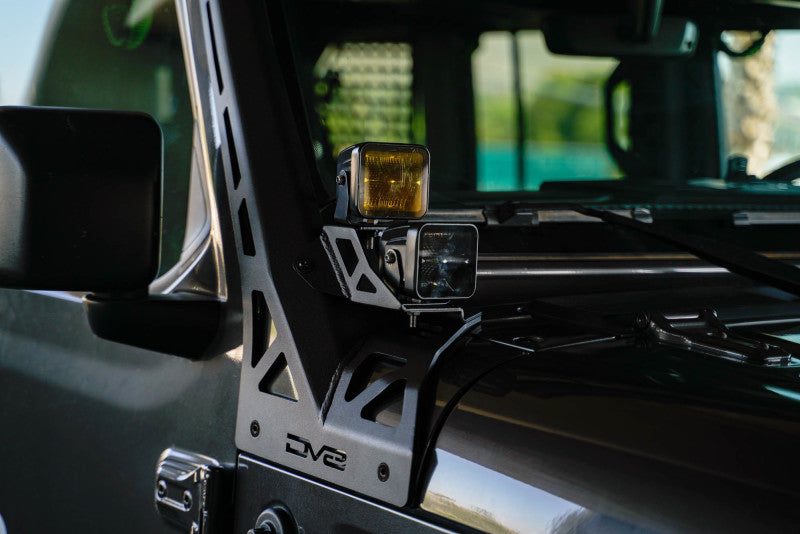 DV8 Offroad Light Mounts DV8 Offroad 2018+ Jeep Wrangler JLO A Pillar Dual Light Pod Mounts