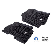 Load image into Gallery viewer, Rugged Ridge Floor Mats - Rubber Rugged Ridge Floor Liner Front Black 1976-1995 Jeep Logo CJ-7 / CJ-8 / Jeep Wrangler YJ