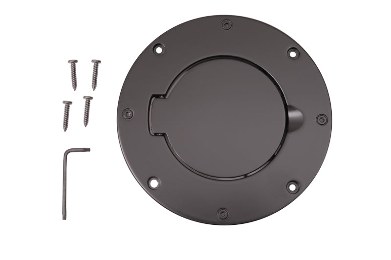 Rugged Ridge Fuel Caps Rugged Ridge Non-Locking Gas Cap Door Black 97-06 Jeep Wrangler