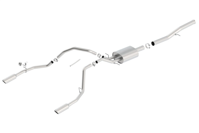 Borla Catback Borla 14 Silv/Sierra 1500 EC Std/CC Short 143.5in WB S-Type Single Split Rear Exit Cat-Back Exhaust