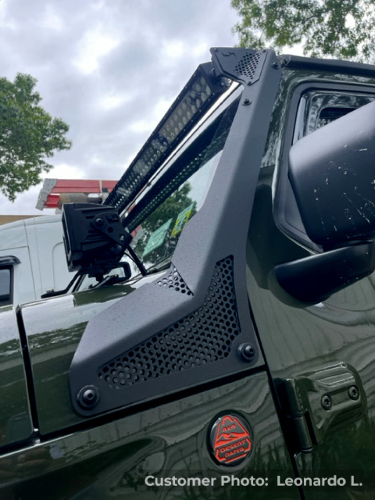 Go Rhino Light Mounts Go Rhino 18-20 Jeep Wrangler JL/JLU/Gladiator JT XE Windshield Light Bar Mount - 50in Single Row