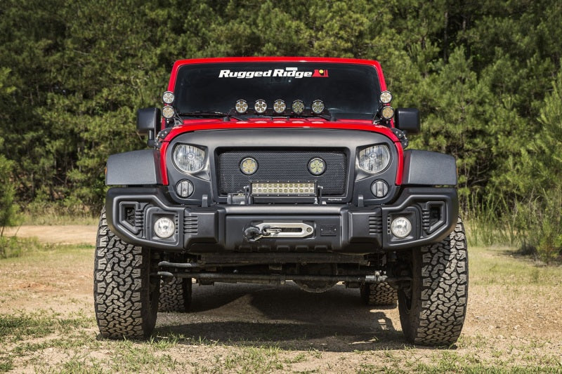 Rugged Ridge Bumpers - Steel Rugged Ridge Spartacus Front Bumper Black 07-18 Jeep Wrangler