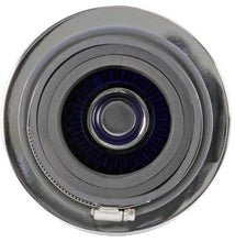 Load image into Gallery viewer, K&amp;N Engineering Air Filters - Universal Fit K&amp;N Universal Air Filter Chrome Round Tapered Blue - 4in Flange ID x 1.125in Flange Length x 5.5in H