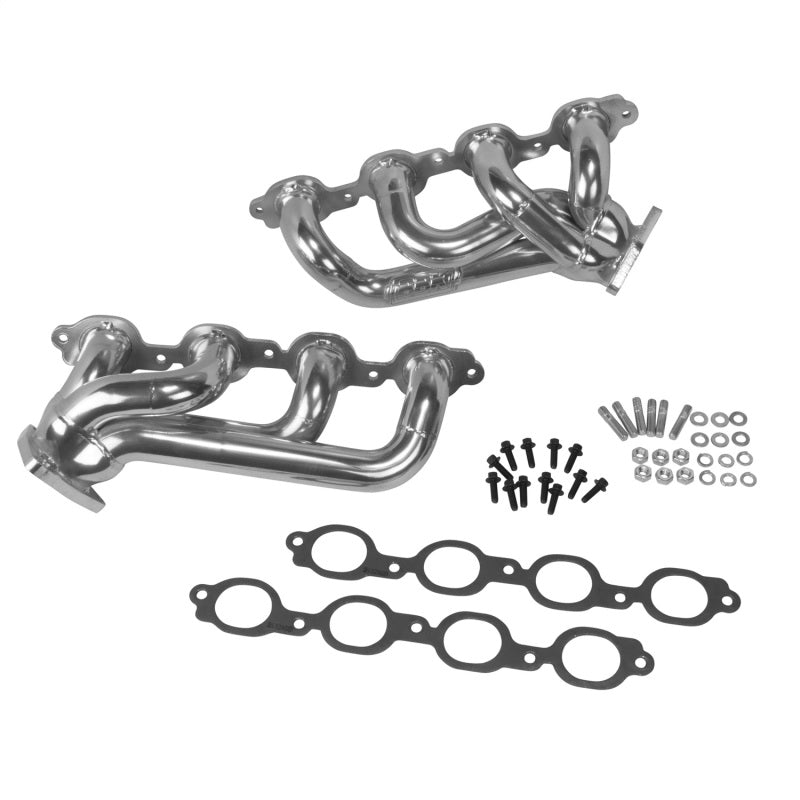BBK Headers & Manifolds BBK 14-18 GM Truck 5.3/6.2 1 3/4in Shorty Tuned Length Headers - Polished Silver Ceramic