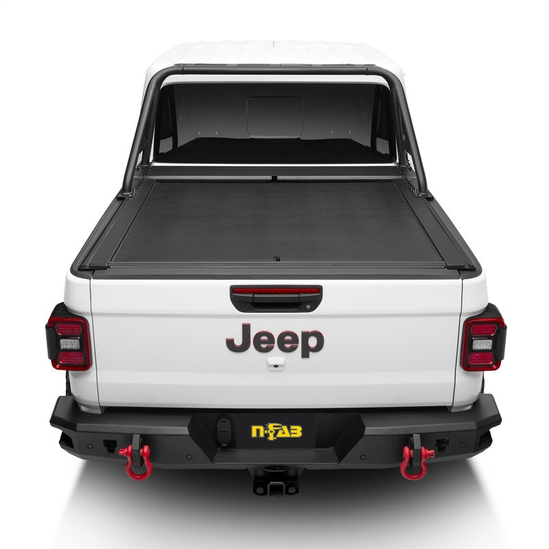 Rugged Ridge Tonneau Covers - Hard Fold Rugged Ridge 20-22 Jeep Gladiator w/o Trail Rail Sys Armis Tonneau Cover w/Max Track - Tex. Blk