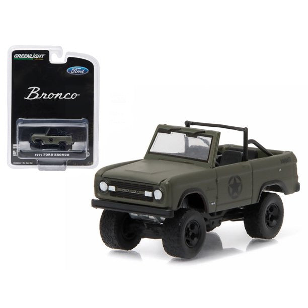 Greenlight Greenlight 1:64 Hobby Exclusive - 1977 Ford Bronco (Military Tribute) Green