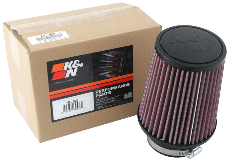 K&N Engineering Air Filters - Universal Fit K&N Universal Clamp-On Air Filter 3in FLG 5in B 4in T 6in H