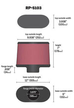 Load image into Gallery viewer, K&amp;N Engineering Air Filters - Universal Fit K&amp;N Universal Filter with Carbon Fiber Top &amp; Base-12in Base O/S Length x 6in Base O/S Width x 7in H