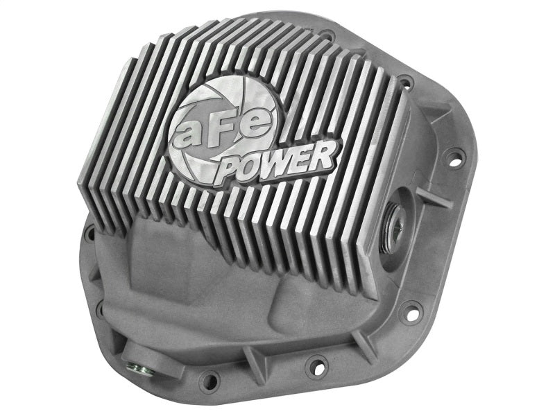 aFe Diff Covers afe Front Differential Cover (Raw; Street Series); Ford Diesel Trucks 94.5-14 V8-7.3/6.0/6.4/6.7L