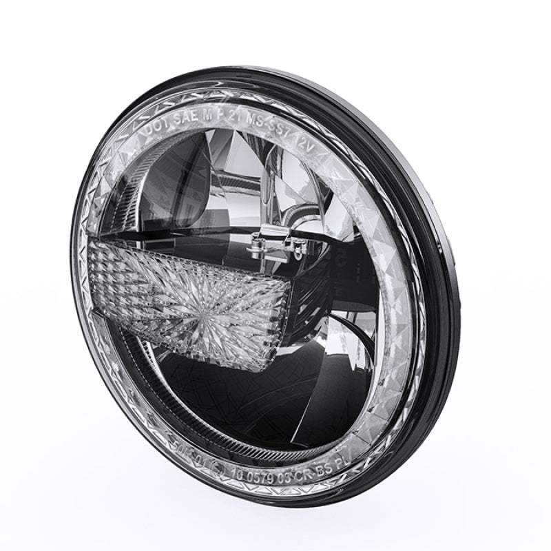 Raxiom Headlights Raxiom 97-18 Jeep Wrangler TJ/JK 7-Inch LED Headlights w/ Halos- Black Housing (Clear Lens)