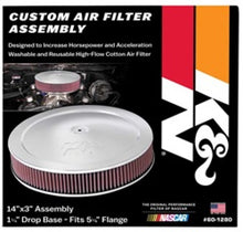 Load image into Gallery viewer, K&amp;N Engineering Air Filters - Direct Fit K&amp;N 14in Red Custom Air Cleaner Assembly - 5.125in ID x 14in OD x 2.75in H x 1.25in Drop Base