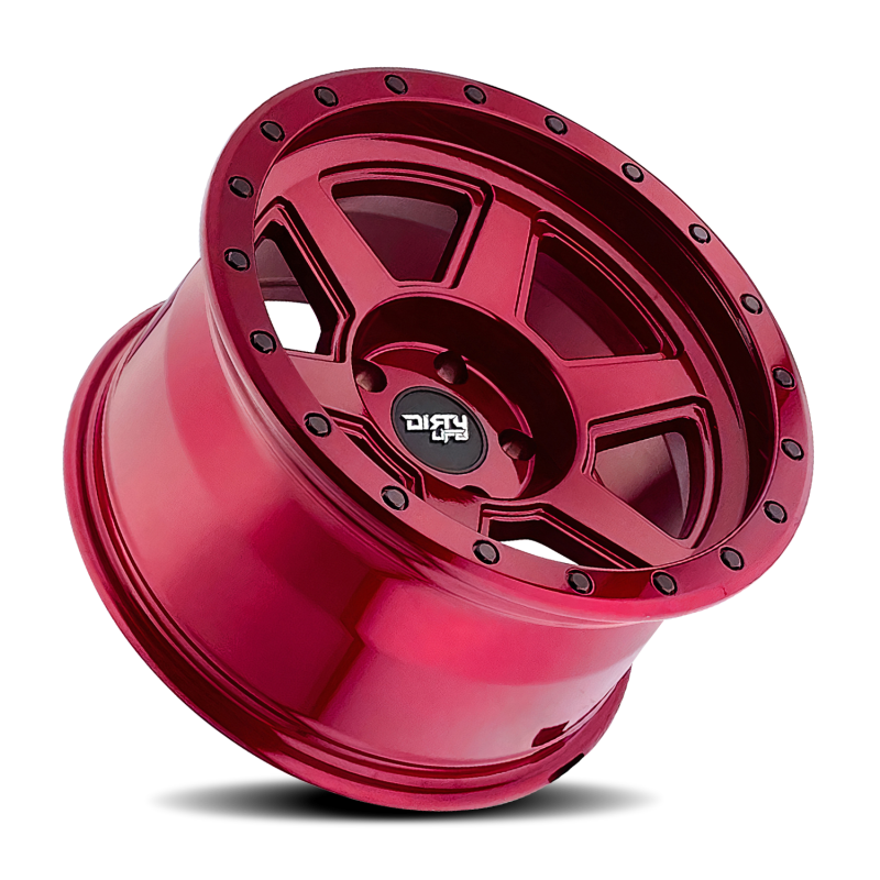 Dirty Life Wheels - Cast Dirty Life 9315 Compound 17x9 / 5x127 BP / -12mm Offset / 78.1mm Hub Crimson Candy Red Wheel