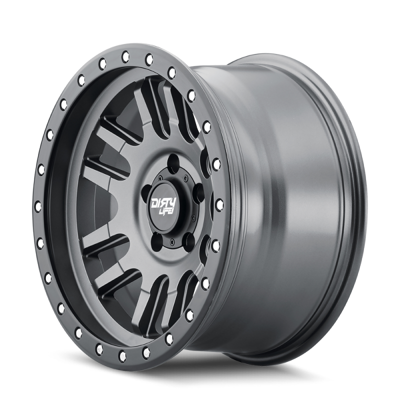 Dirty Life Wheels - Cast Dirty Life 9309 Canyon Pro 17x9/6x139.7 BP/0mm Offset/106mm Hub Satin Graphite Whl - Beadlock
