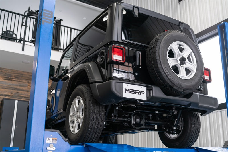 MBRP Catback MBRP 18-20 Jeep Wrangler JL 2.5in Single Rear Exit Cat Back Exhaust - T304