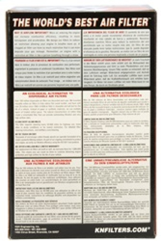 K&N Engineering Air Filters - Universal Fit K&N Filter Universal Rubber Filter 3  Flange 4 1/2 Base inch 3 1/2 inch Top 5 3/4 inch Height