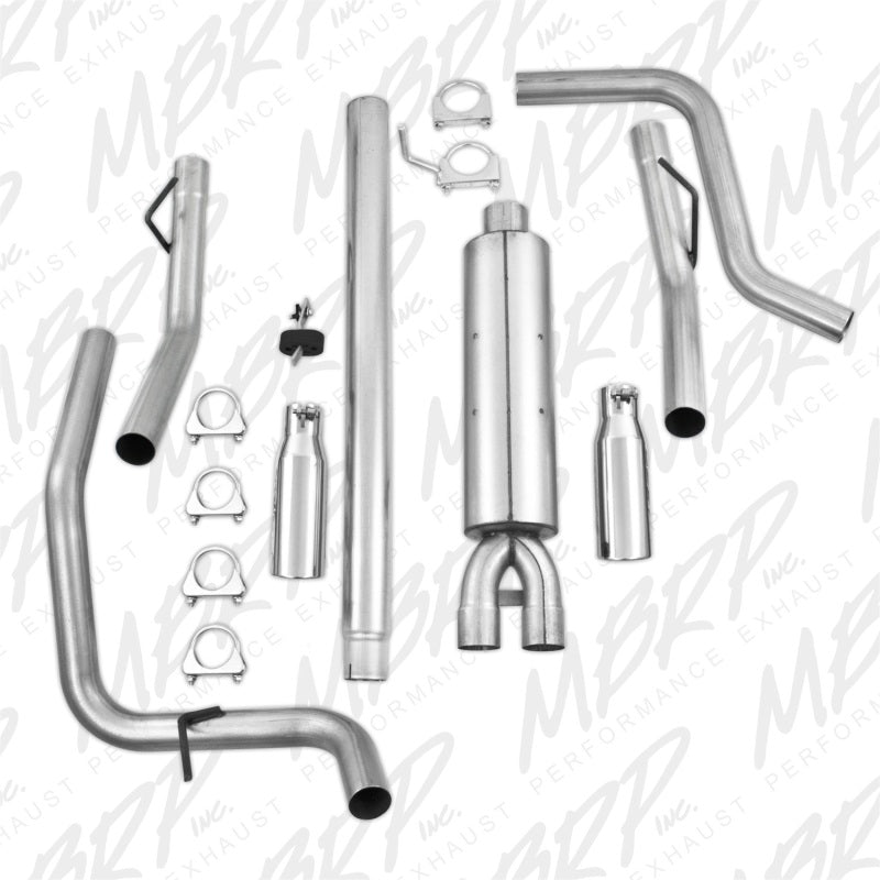 MBRP Catback MBRP 2004-2008 Ford F150 4.6/5.4L EC/CC-SB Cat Back Dual Split Side