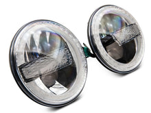 Load image into Gallery viewer, Raxiom Headlights Raxiom 97-18 Jeep Wrangler TJ/JK 7-Inch LED Headlights w/ Halos- Black Housing (Clear Lens)