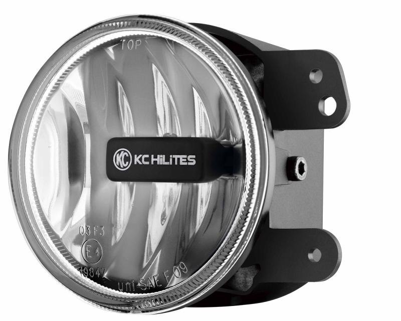 KC HiLiTES Fog Lights KC HiLiTES 10-18 Jeep JK 4in. Gravity G4 LED Light 10w SAE/ECE Clear Fog Beam (Single)