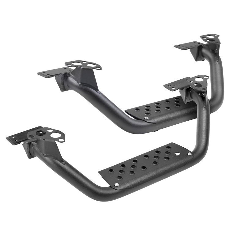 Go Rhino Side Steps Go Rhino Dominator Extreme D6 SideSteps - Tex Blk - 4in Drop Down Steps (Pair)