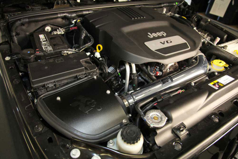 K&N Engineering Cold Air Intakes K&N 12-18 Jeep Wrangler V6-3.6L High Flow Performance Intake Kit (12-15 CARB Approved)